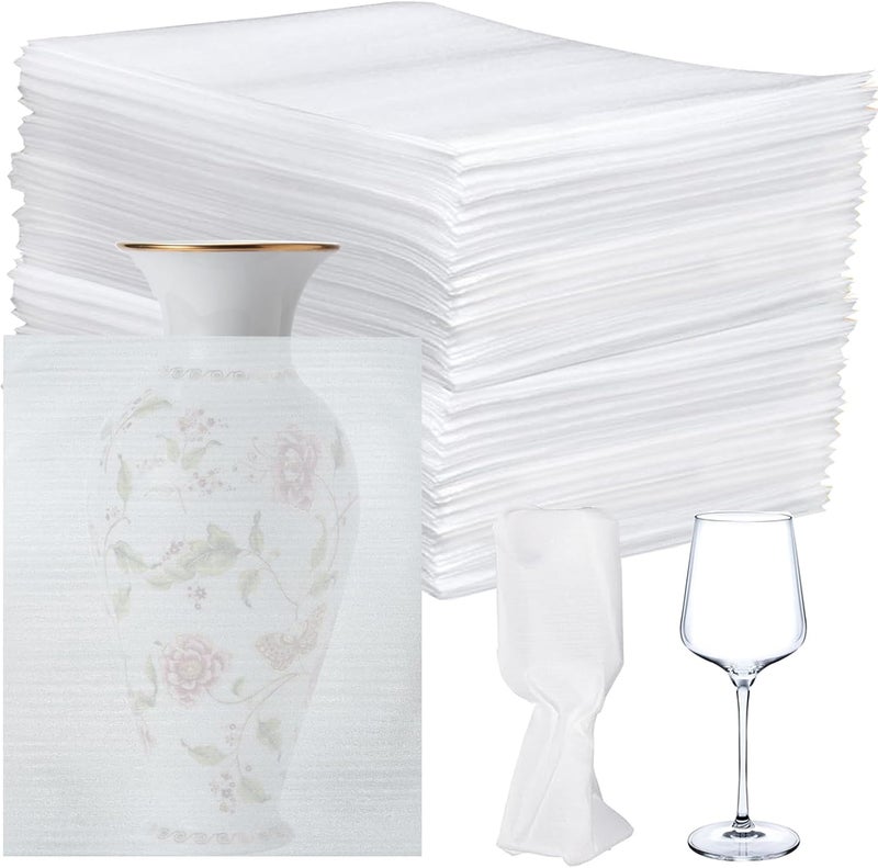 APOCHON 100Pack Packing Foam Pouches 12x16 Inch, Large Cushion Foam Wrap Pouches Protect Mugs, Glasses, Ceramics and Dishes, Plate Packing Sleeves for Moving, Packing Supplies for Fragile Item - Image 1
